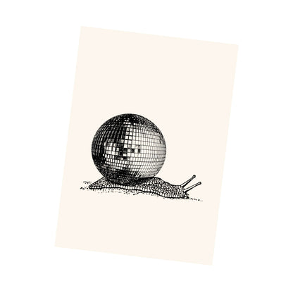 A5 Disco Ball Snail Print