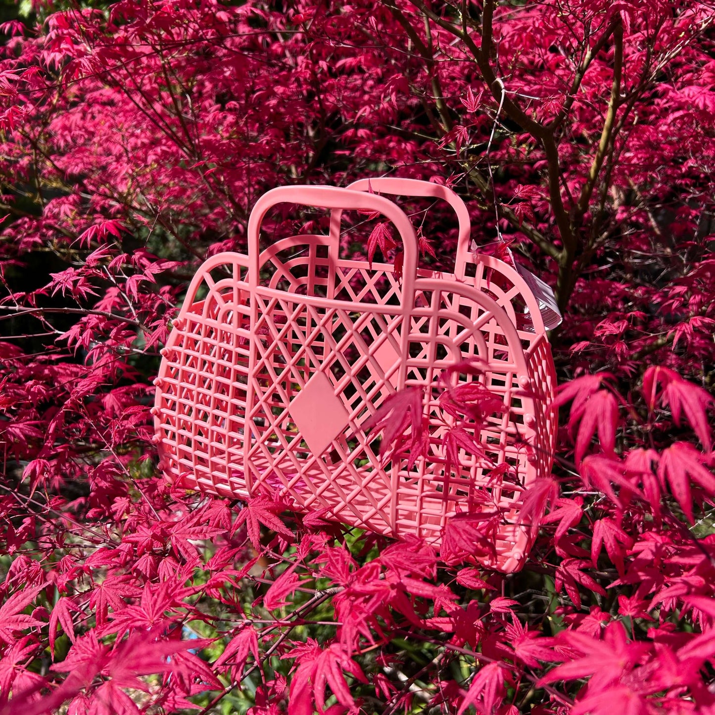 Jelly Bag Retro Basket Small- Peach
