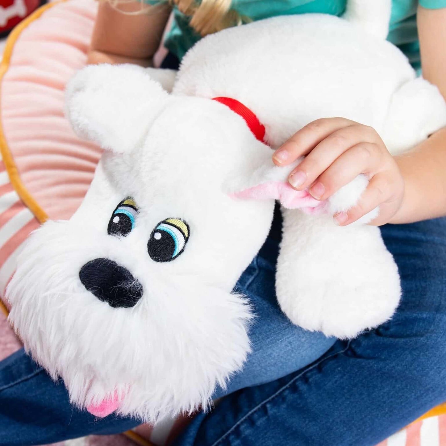 Pound Puppies Weighted Snuggles- White with Fluffy Beard