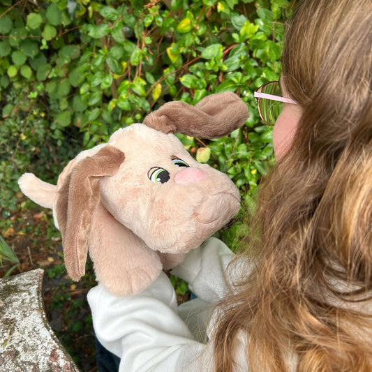 Pound Puppies Weighted Snuggles- Tan with Long Ears