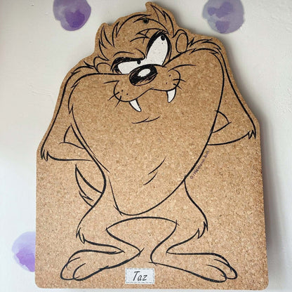 Vintage 1996 Taz Looney Tunes Cork Memo Pin Board - NEW UNUSED