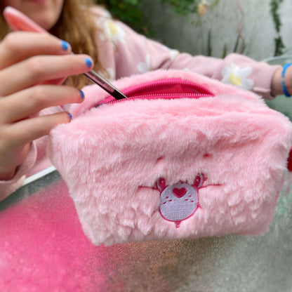 Care Bears Fluffy Plush Pencil Case / Cosmetics Bag