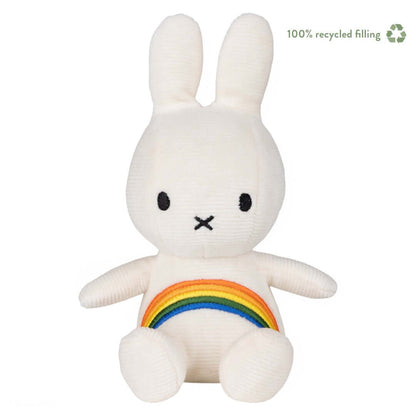 18cm Corduroy Miffy Plush- Rainbow