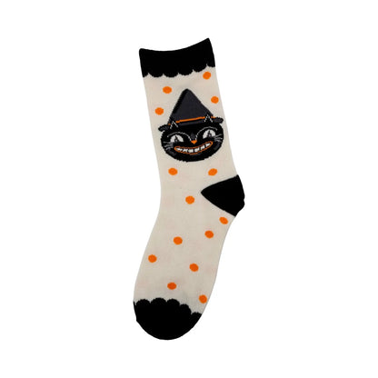 Halloween Retro Cat Socks