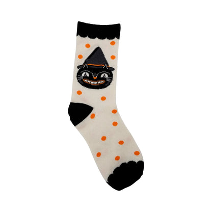 Halloween Retro Cat Socks