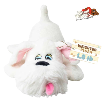 Pound Puppies Weighted Snuggles- White with Fluffy Beard