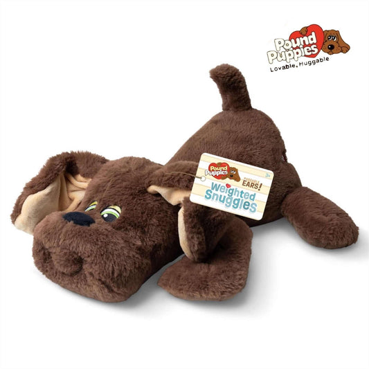 Pound Puppies Weighted Snuggles- Brown with Long Ears
