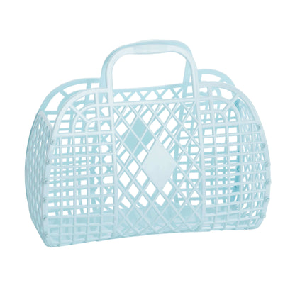 Jelly Bag Retro Basket Small- Light Blue