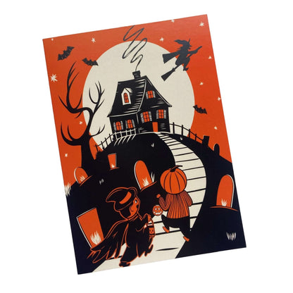 Halloween “Trick or Treaters” Vintage Inspired Greeting Card