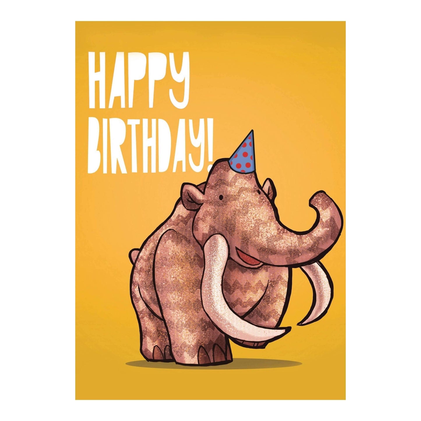 Happy Birthday Mammoth Card £2 Five Little Diamonds