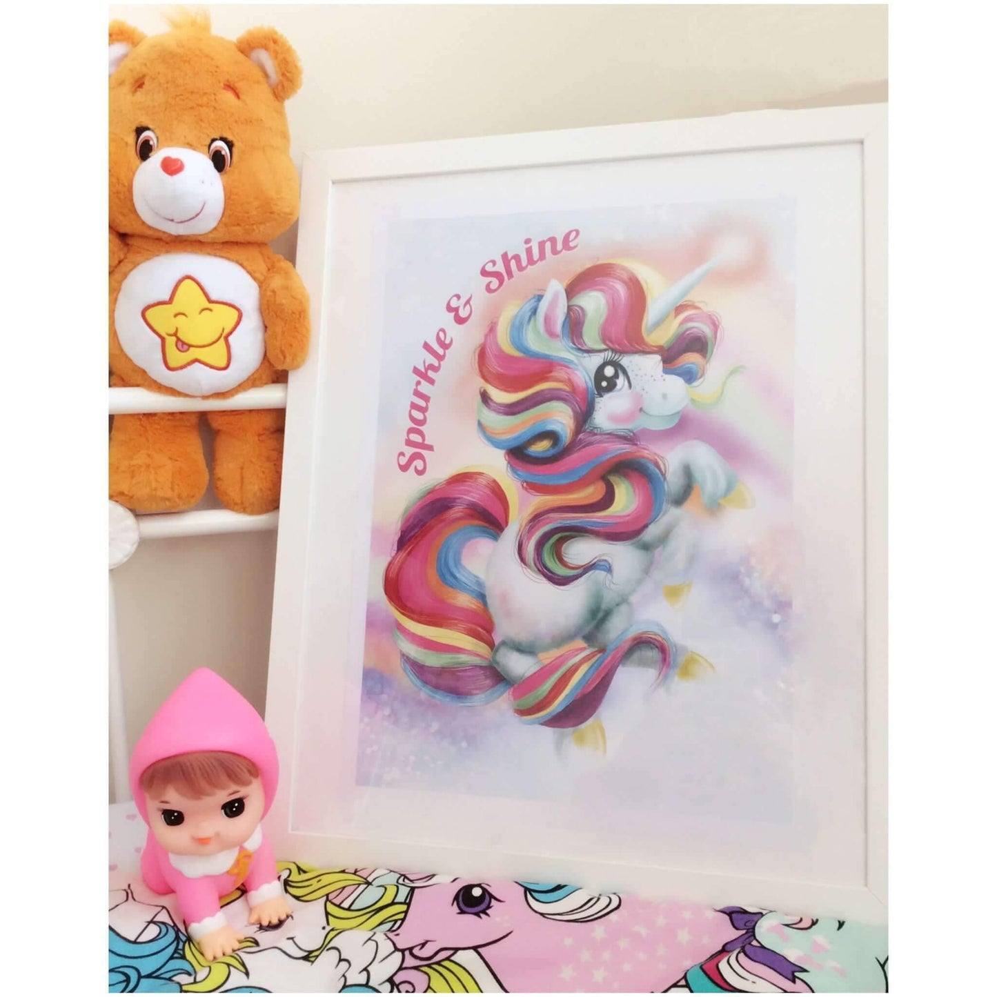 A3 EXCLUSIVE Unicorn Poster- Sparkle & Shine £9 Five Little Diamonds