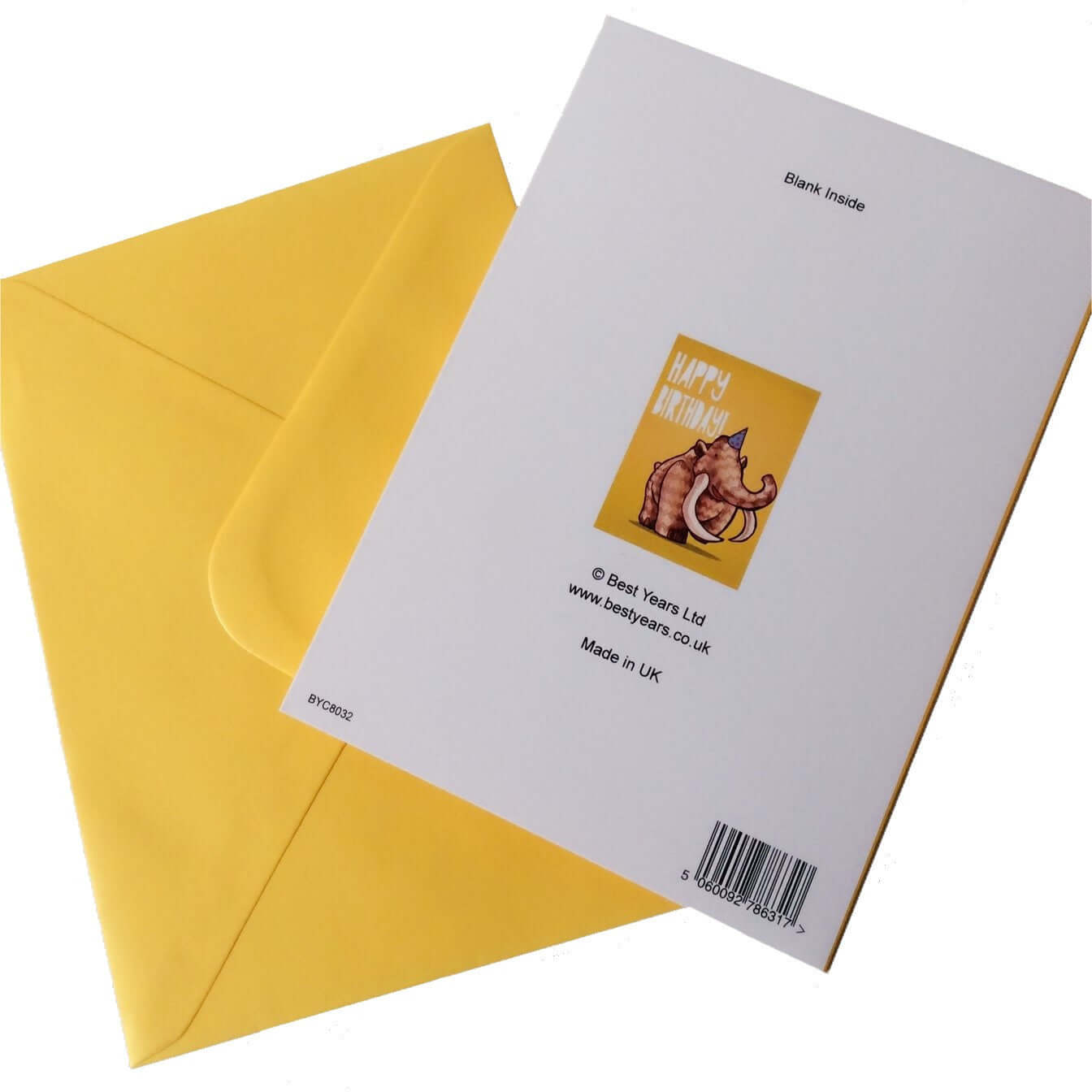 Happy Birthday Mammoth Card £2 Five Little Diamonds