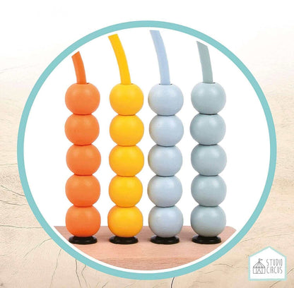 Rainbow Wooden Abacus- DAMAGED BOX