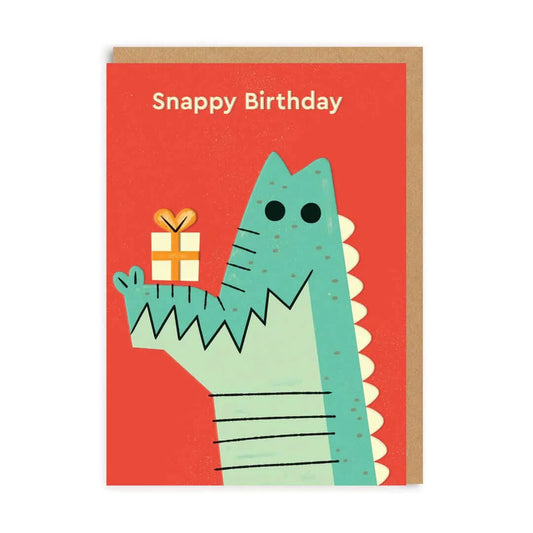 Happy Snappy Birthday Crocodile Card