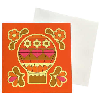 Alice Apple Retro Christmas Cards- Pink / Orange