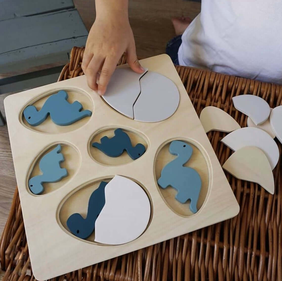 Egg and Dinosaur Wooden Puzzle