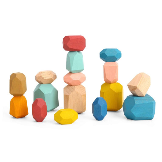 Tooky Toy Wooden Stacking Stones