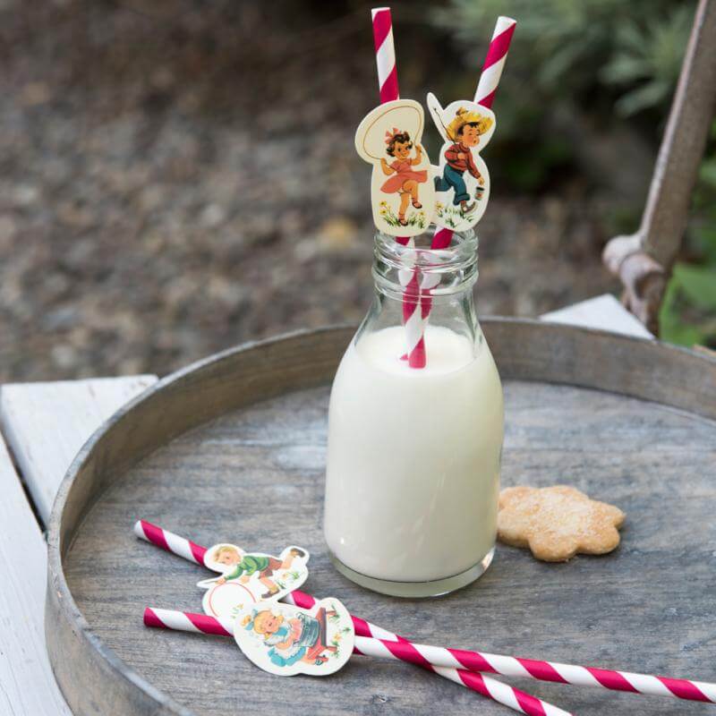 Party Straws- Vintage Kids
