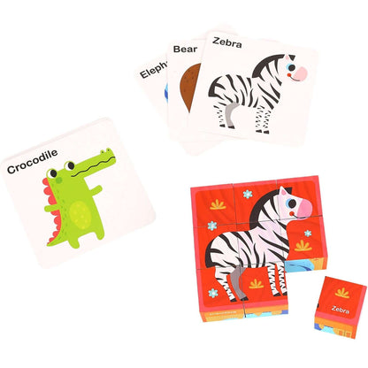 Tooky Toy Wooden Animal Block Puzzle