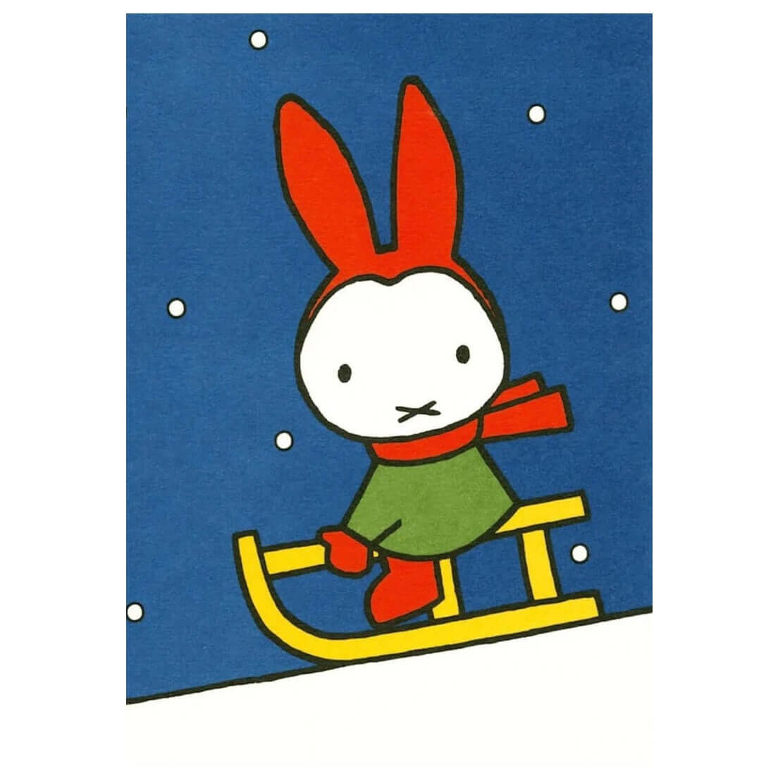 Miffy Sledge Card