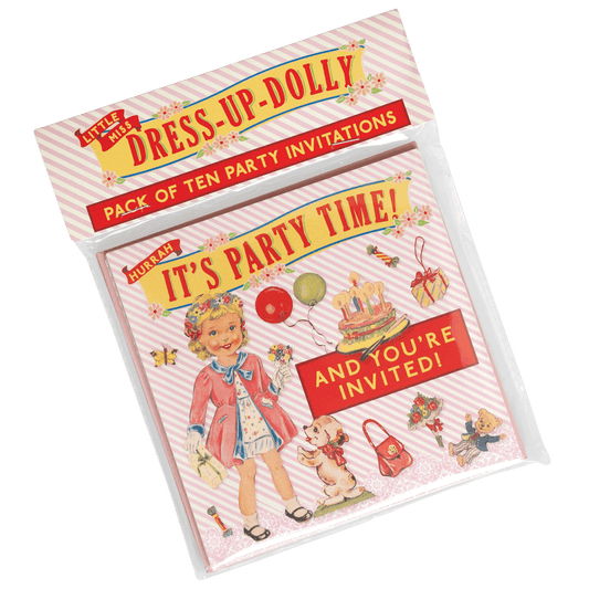 Set of 10 Dress Up Dolly Party Invites